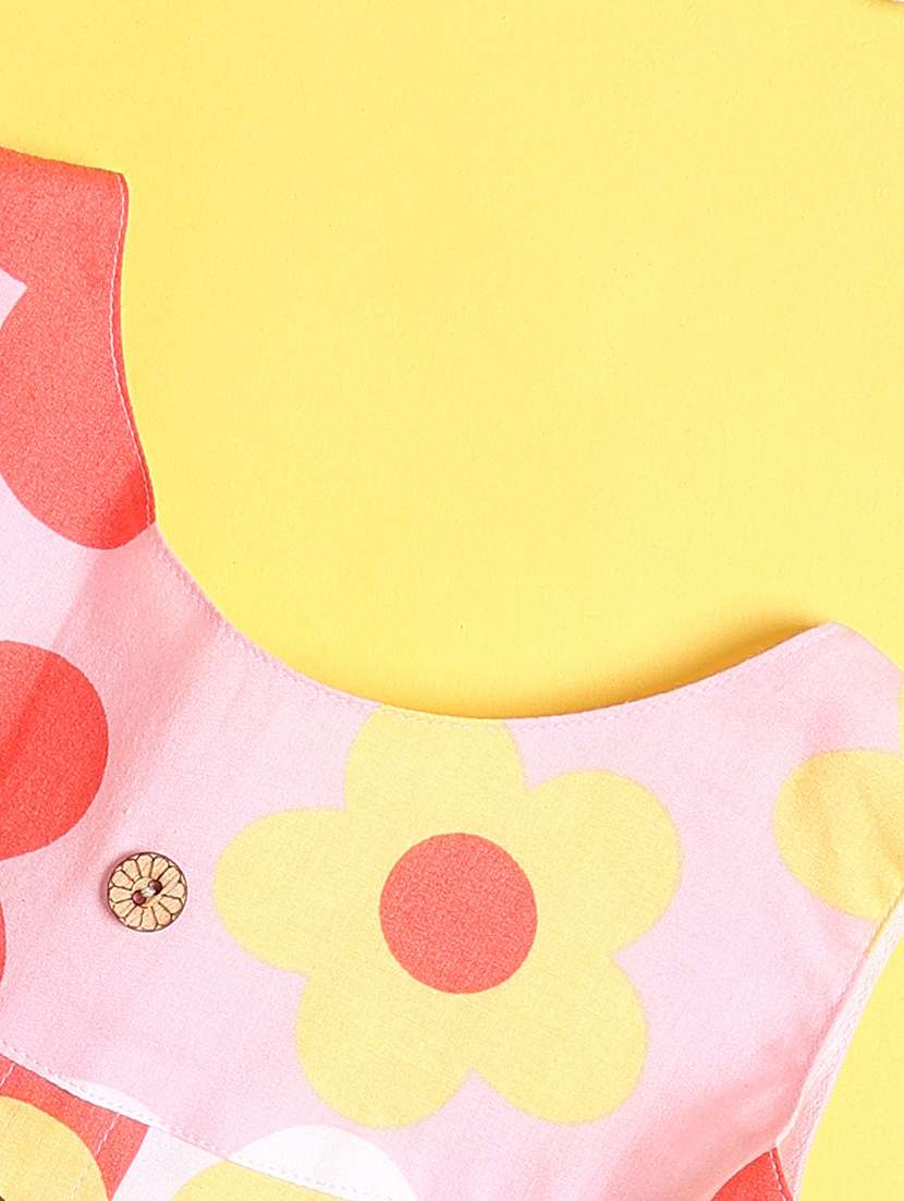 girls printed round neck sleeveless frock  - 22382095 -  Standard Image - 3
