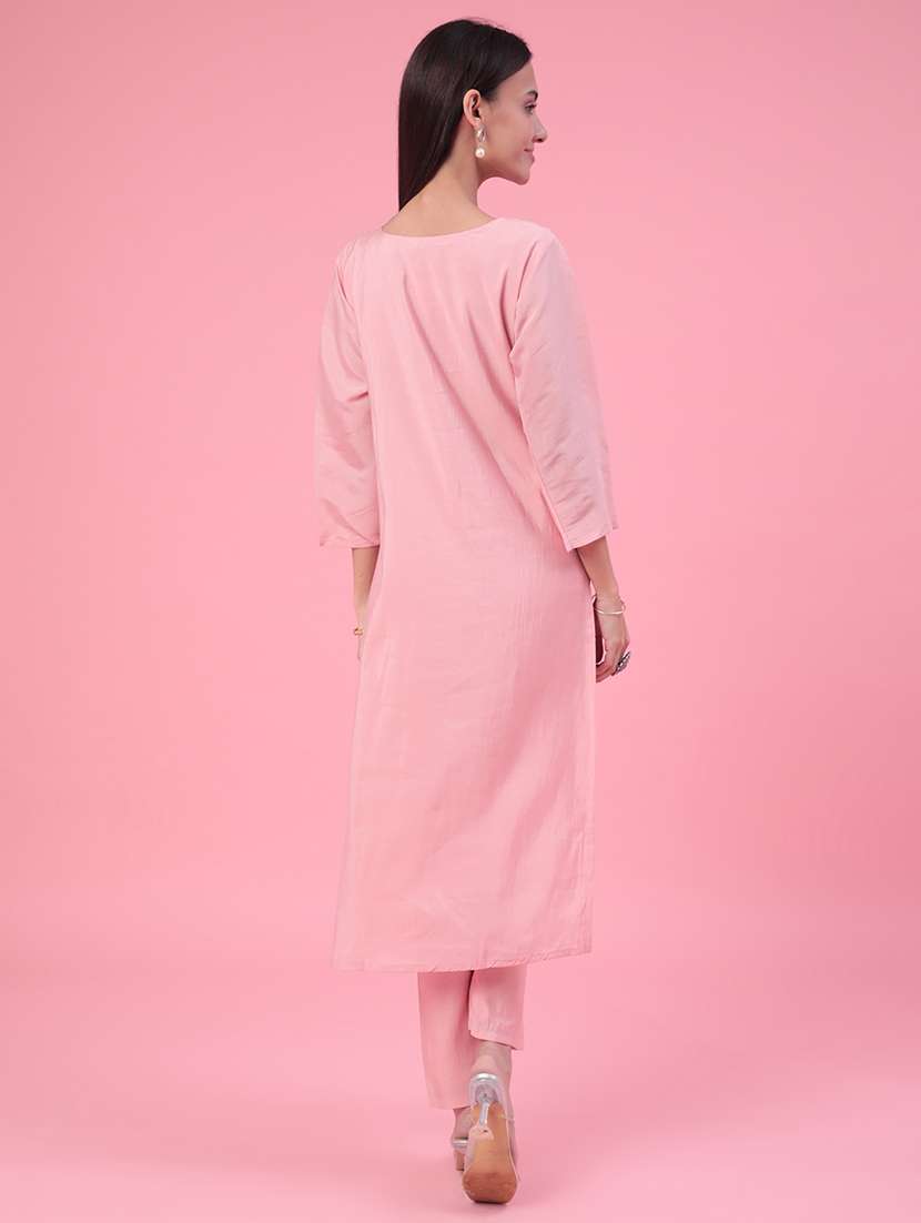 pink cotton suit  set - 22382137 -  Standard Image - 3