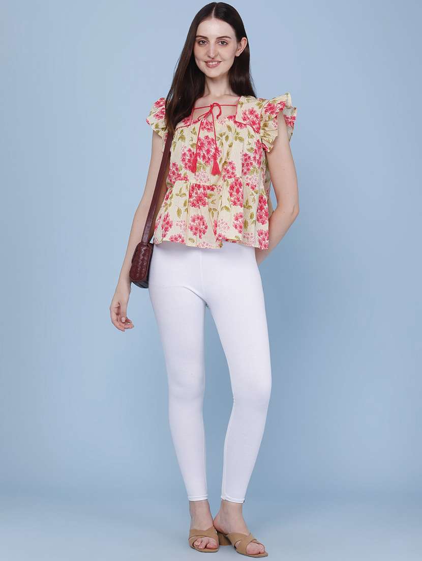 womne printed square neck flared top - 22382189 -  Standard Image - 5