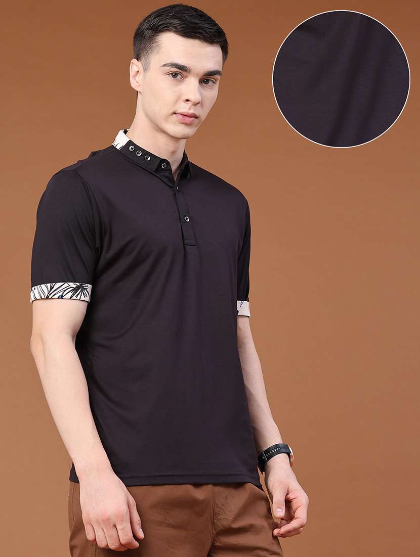 men solid short sleeves polo t-shirt - 22382270 -  Standard Image - 3
