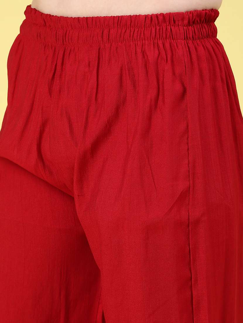 red cotton coord set - 22382303 -  Standard Image - 5