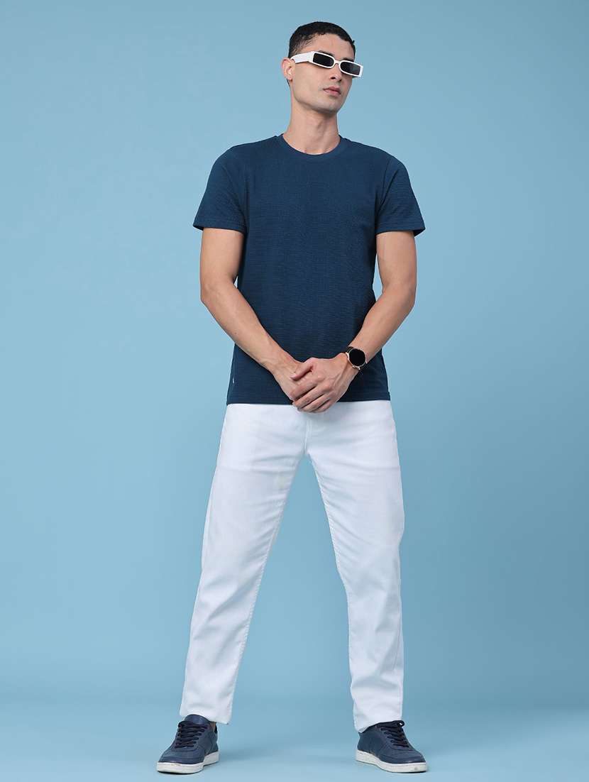 men self design short sleeve slim fit t-shirt - 22382384 -  Standard Image - 5