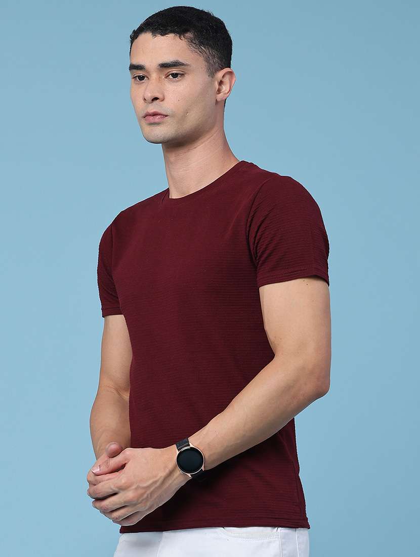 men self design short sleeve slim fit t-shirt - 22382388 -  Standard Image - 3