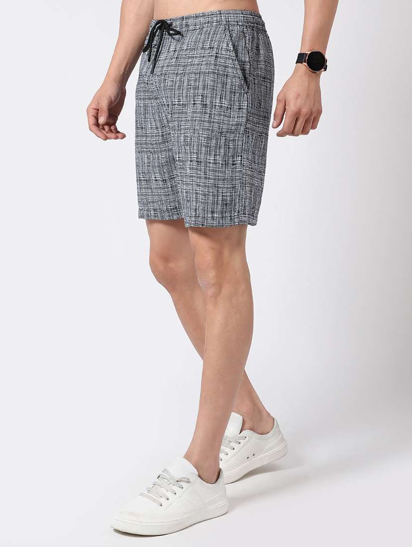 black cotton shorts three  fourths