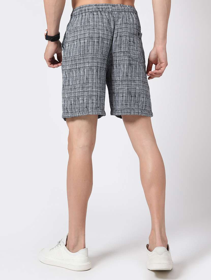 black cotton shorts three  fourths - 22382398 -  Standard Image - 3