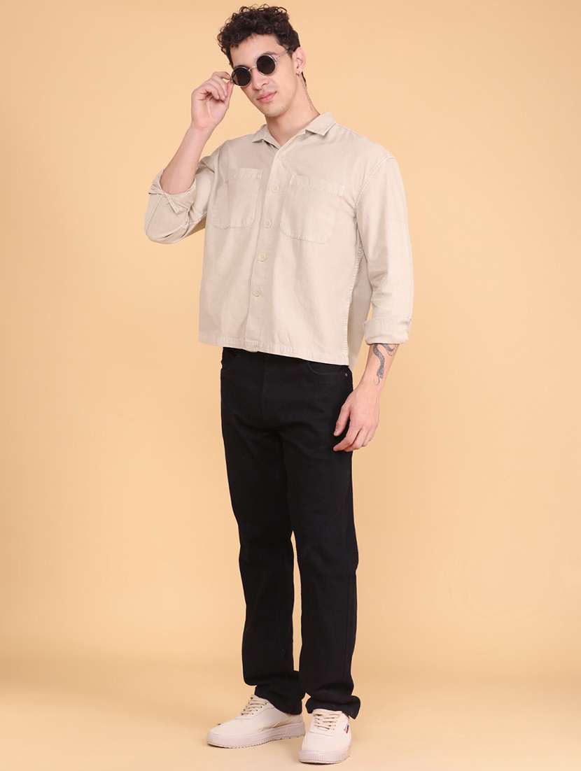 men solid long sleeve regular fit casual shirt - 22382433 -  Standard Image - 5