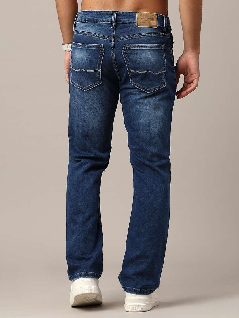 men washed mid rise straight fit jeans - 22382463 -  Standard Image - 3