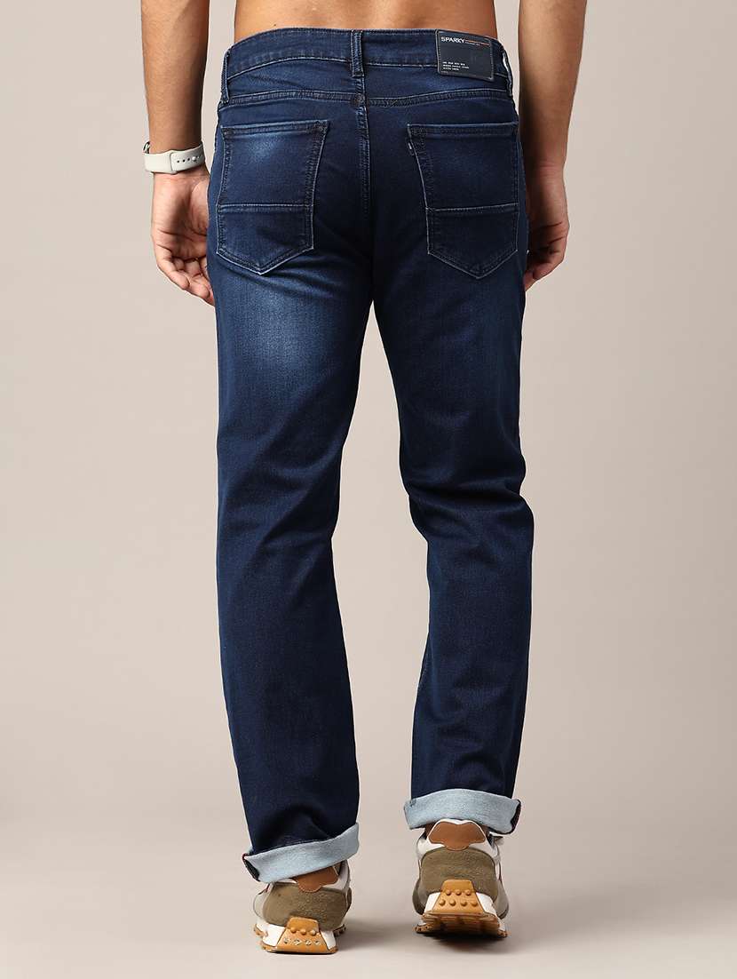 men washed mid rise tapered jeans - 22382464 -  Standard Image - 3
