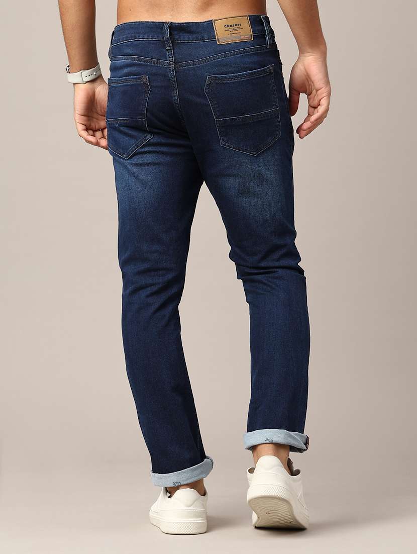 men washed mid rise slim fit jeans - 22382467 -  Standard Image - 3