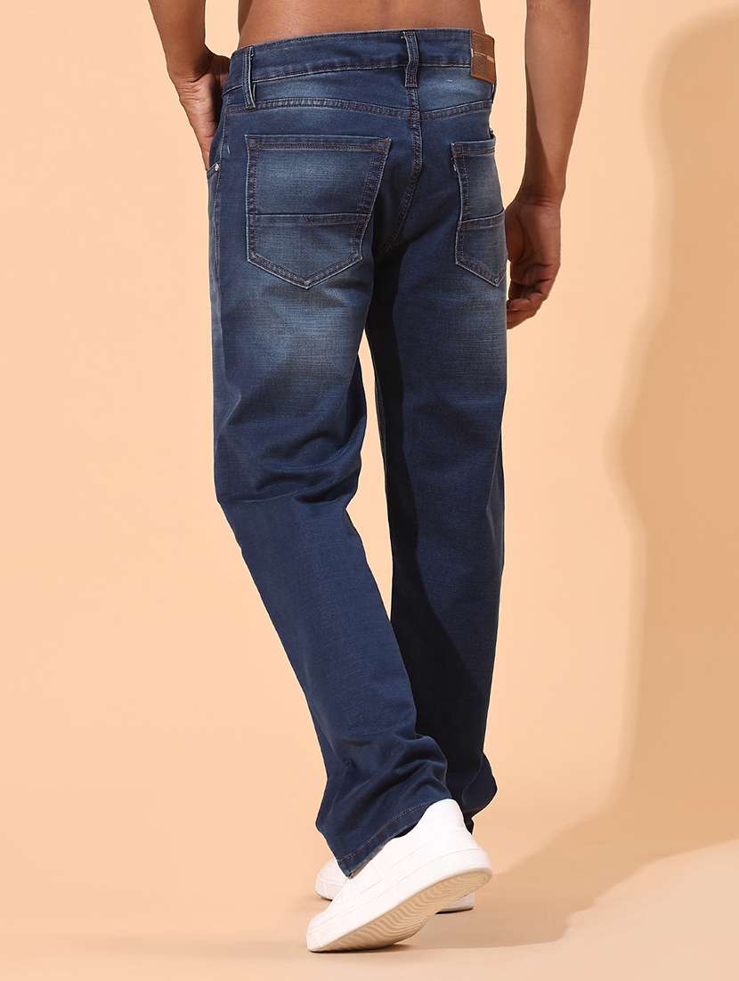 men washed mid rise full length straight jeans - 22382483 -  Standard Image - 3