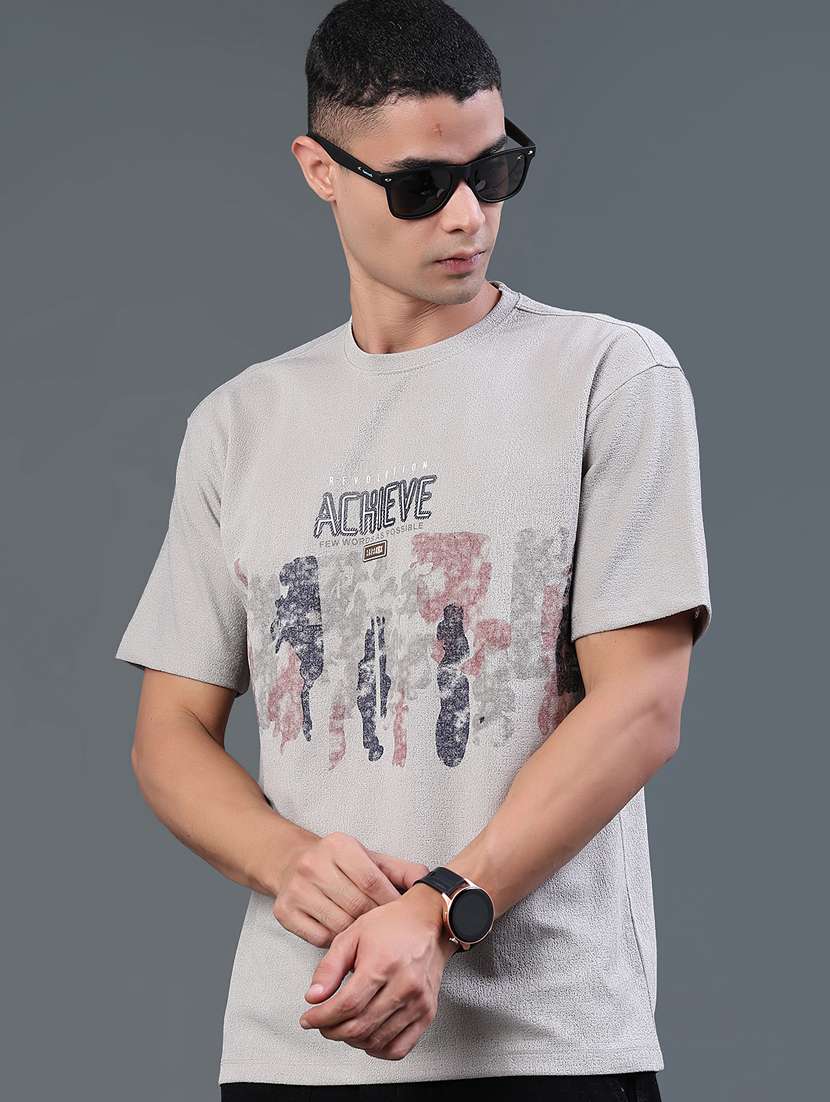 men printed short sleeve regular fit t-shirt