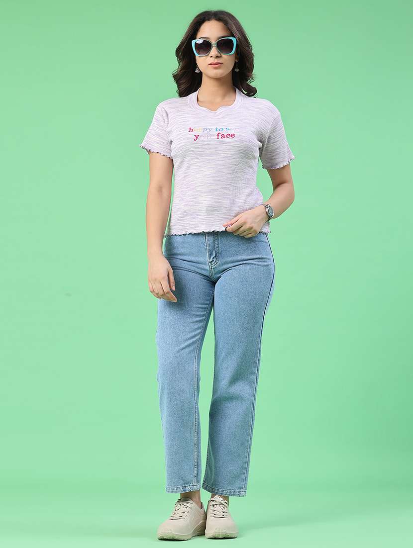 women solid mid rise straight fit jeans - 22382514 -  Standard Image - 5