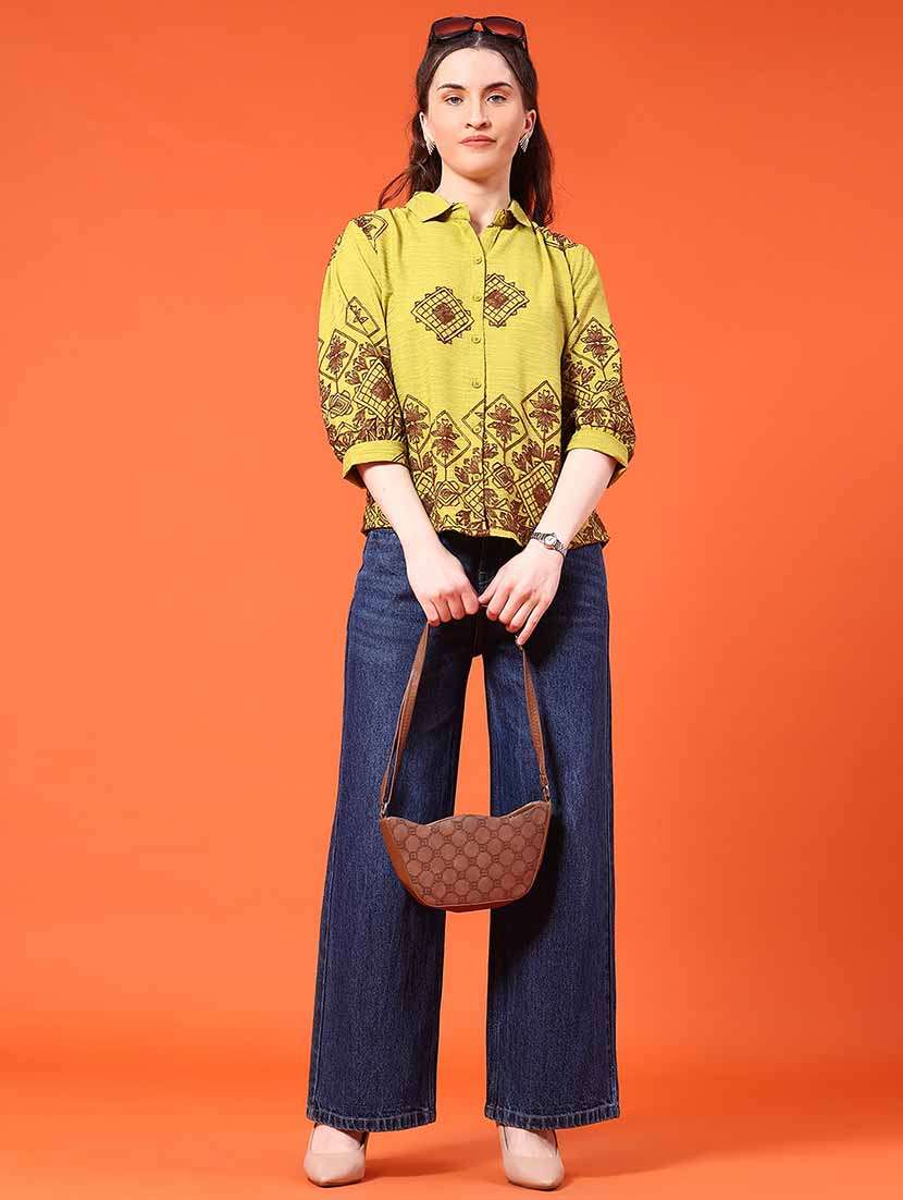 women plain mid rise wide leg jeans - 22382518 -  Standard Image - 5