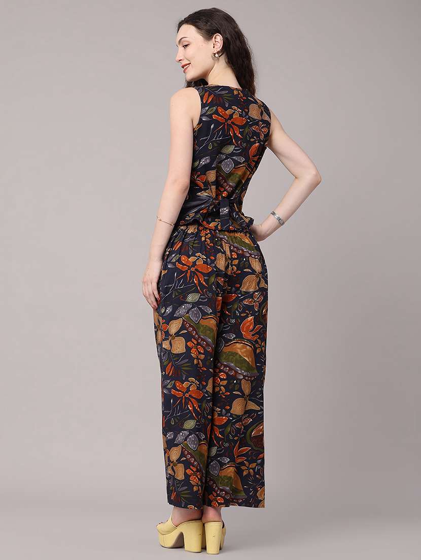 women printed sleeveless top and trouser co-ord set - 22382573 -  Standard Image - 3