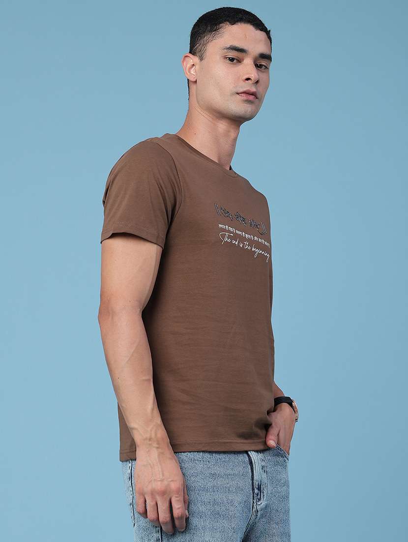 men chest printed short sleeves casual t-shirt - 22382603 -  Standard Image - 3