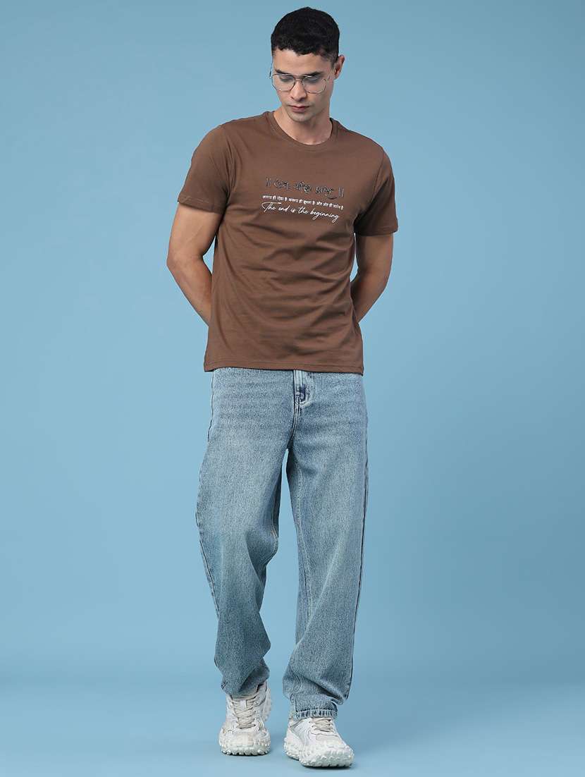 men chest printed short sleeves casual t-shirt - 22382603 -  Standard Image - 5
