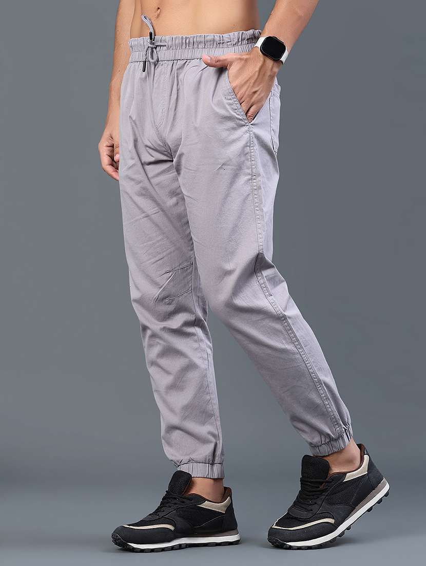 men solid mid rise casual jogger - 22382616 -  Standard Image - 3