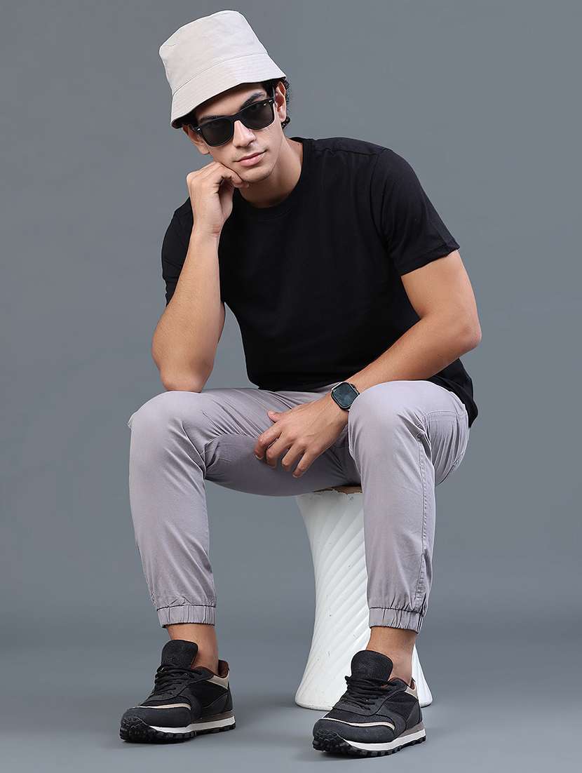 men solid mid rise casual jogger - 22382616 -  Standard Image - 5