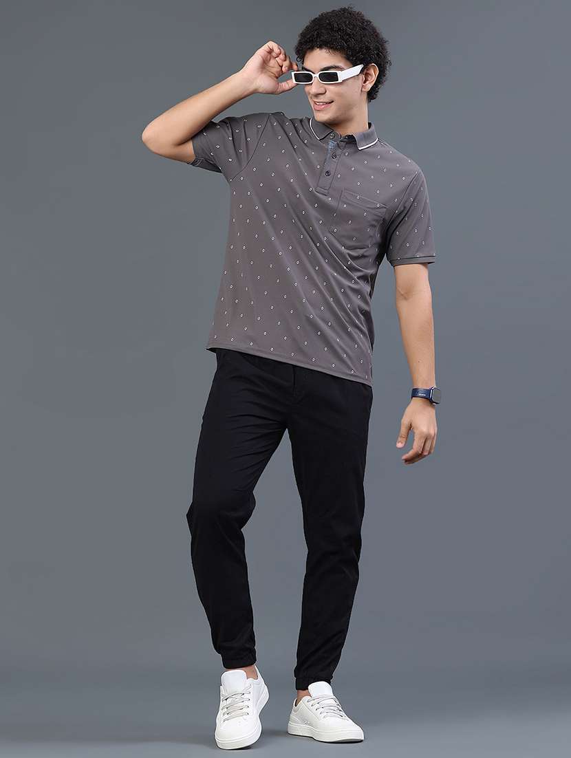 men solid  mid rise casual jogger - 22382619 -  Standard Image - 5