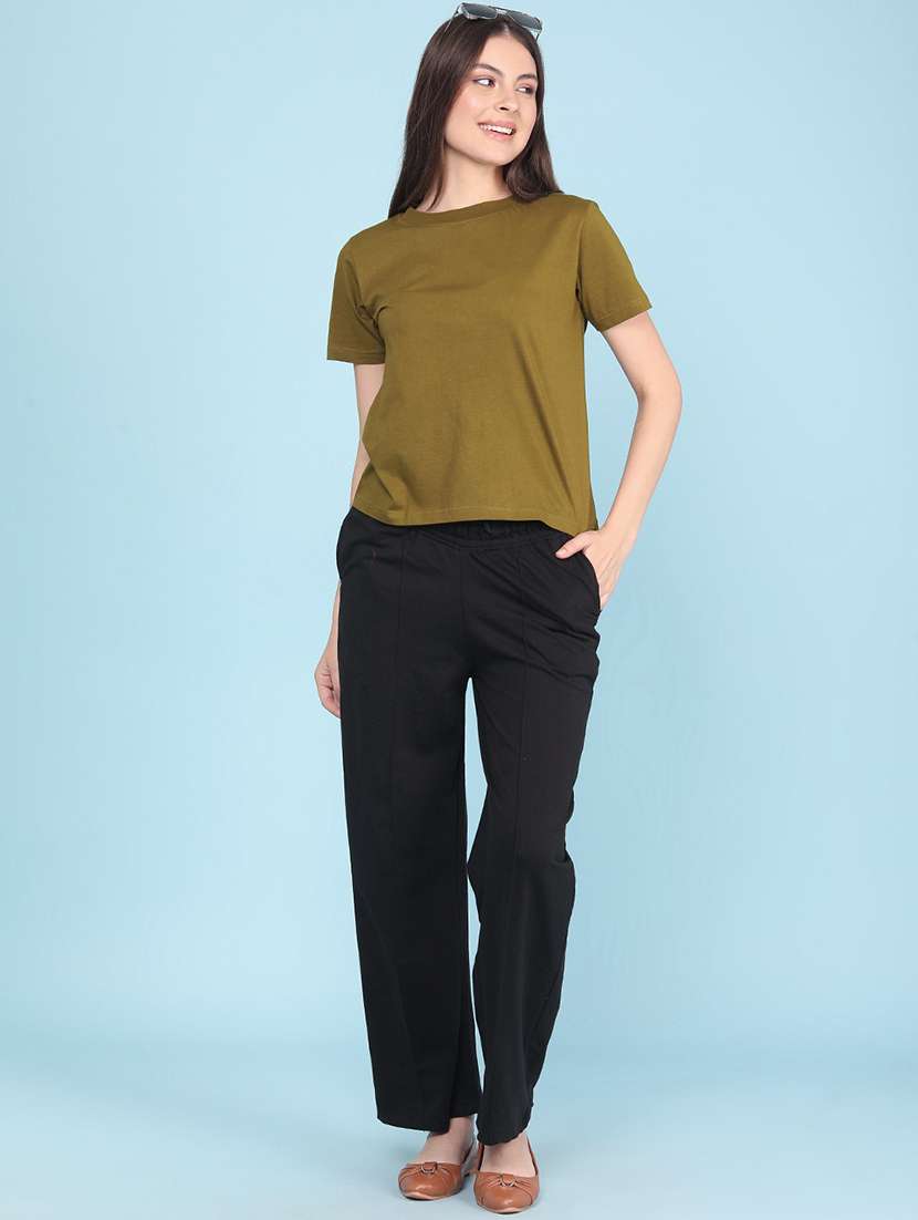 olive cotton regular tshirt - 22382623 -  Standard Image - 5