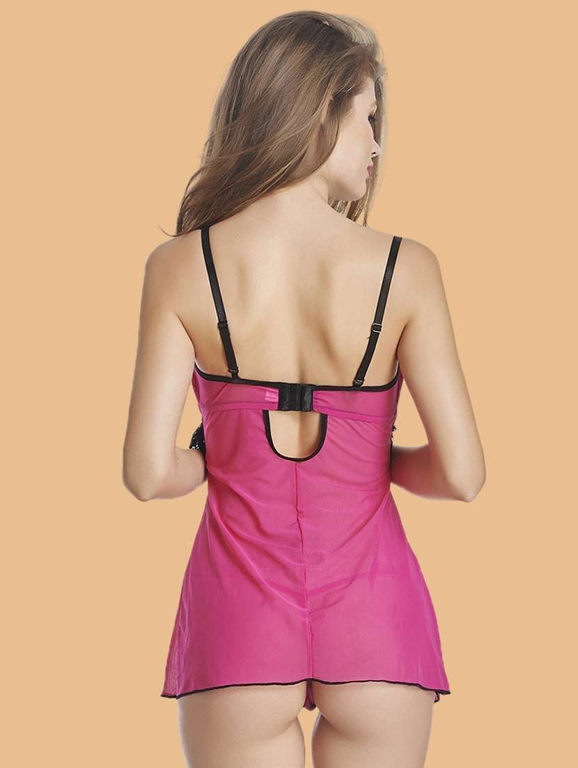 women self designed sleeveless lace babydoll - 22382721 -  Standard Image - 3