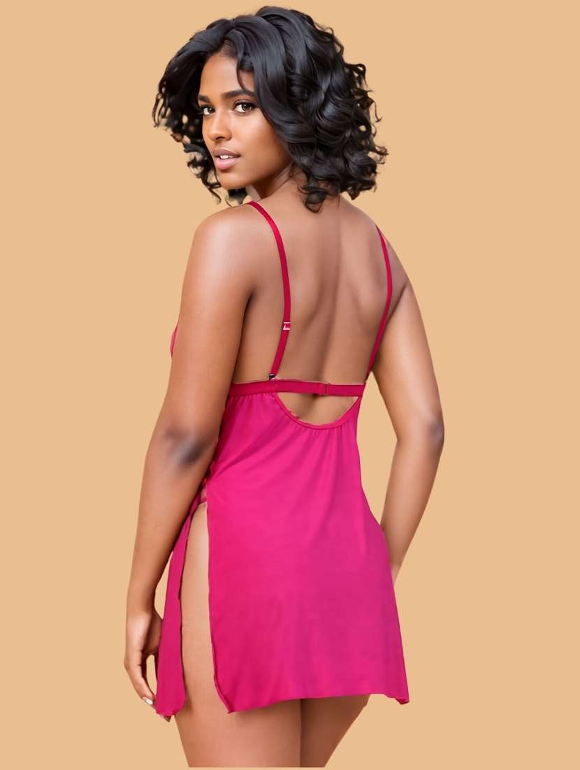 women self designed sleeveless lace babydoll - 22382724 -  Standard Image - 3