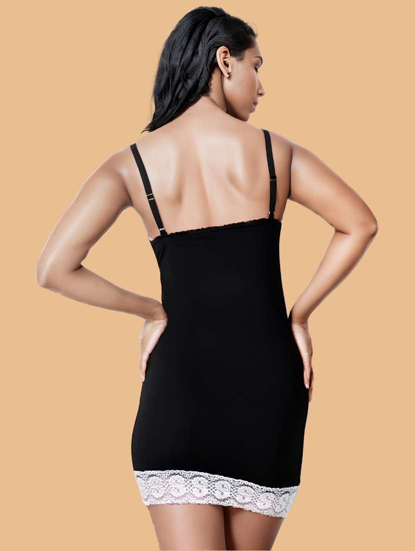 women self designed sleeveless lace babydoll - 22382732 -  Standard Image - 3