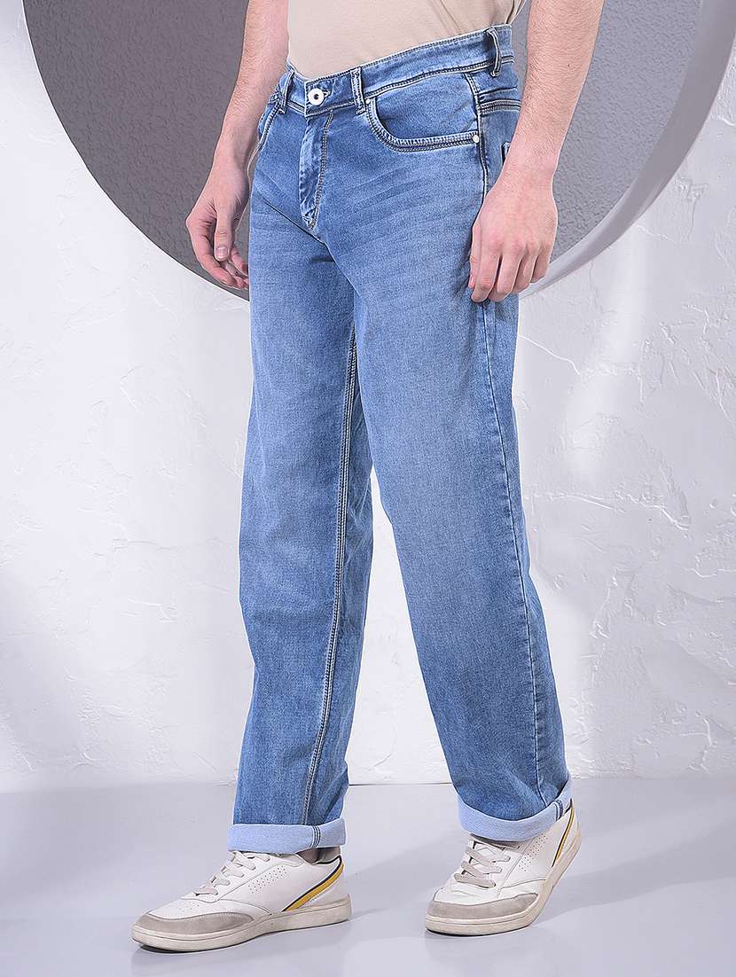 Men Washed Mid Rise Full Length Jeans - 22383411 -  Standard Image - 3