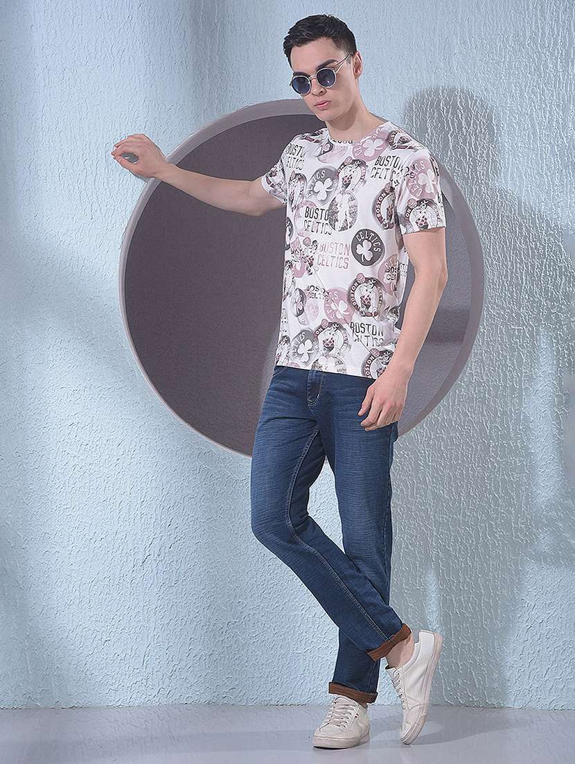 Men Washed Mid Rise Full Length Jeans - 22383421 -  Standard Image - 5