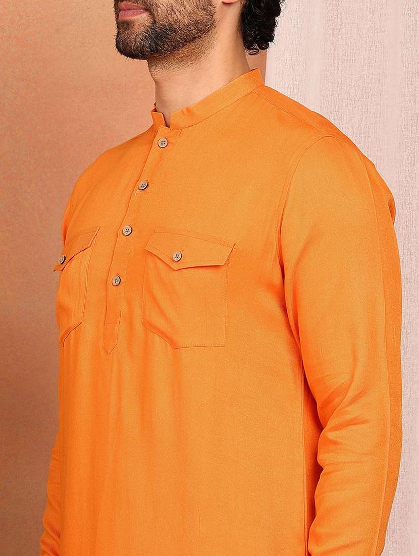 men solid long sleeve pathani ethnic wear set - 22383973 -  Standard Image - 5