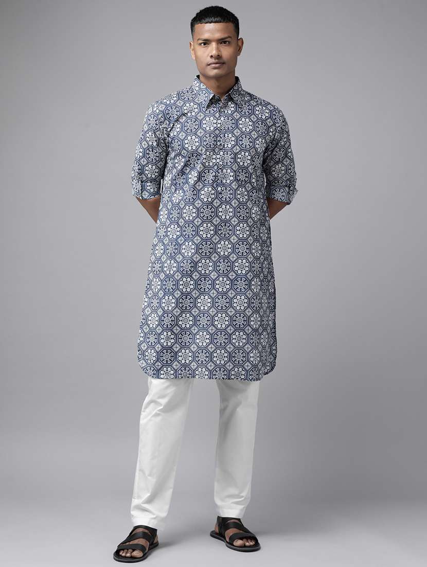 Men Printed Long Sleeve Pathani Set - 22384084 -  Standard Image - 3