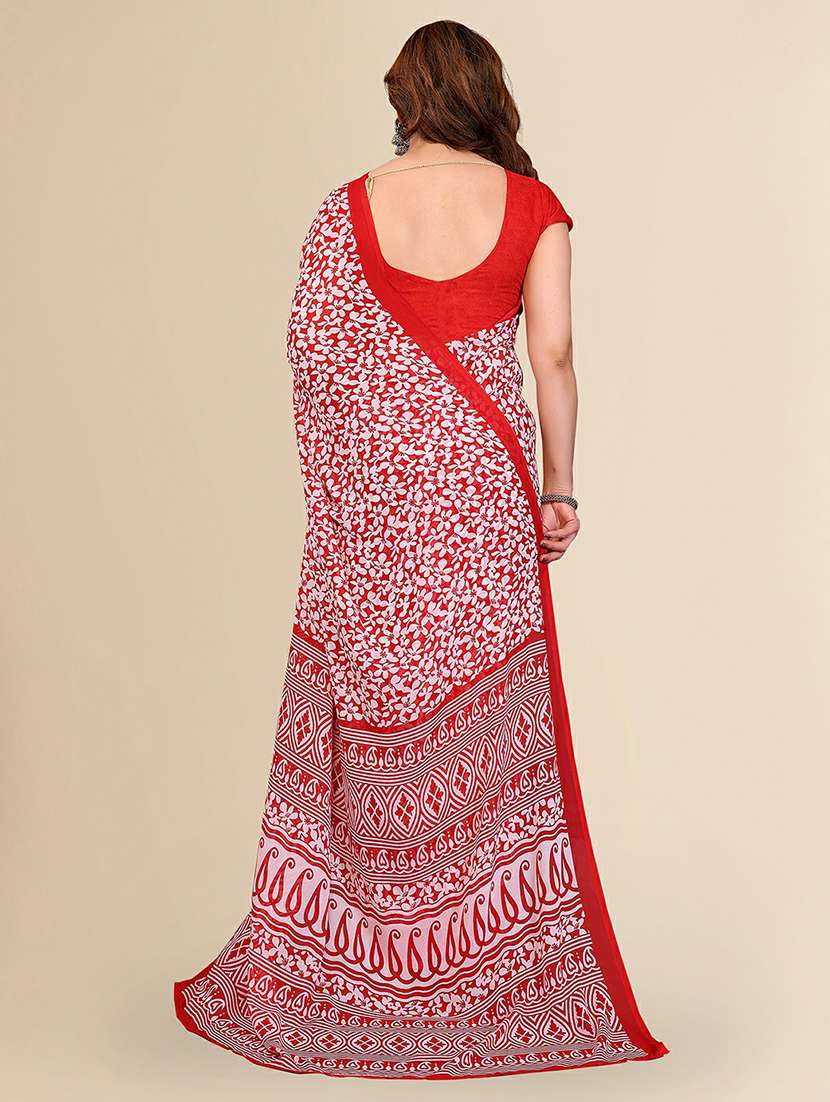 women printed casual wear saree with blouse - 22384173 -  Standard Image - 3