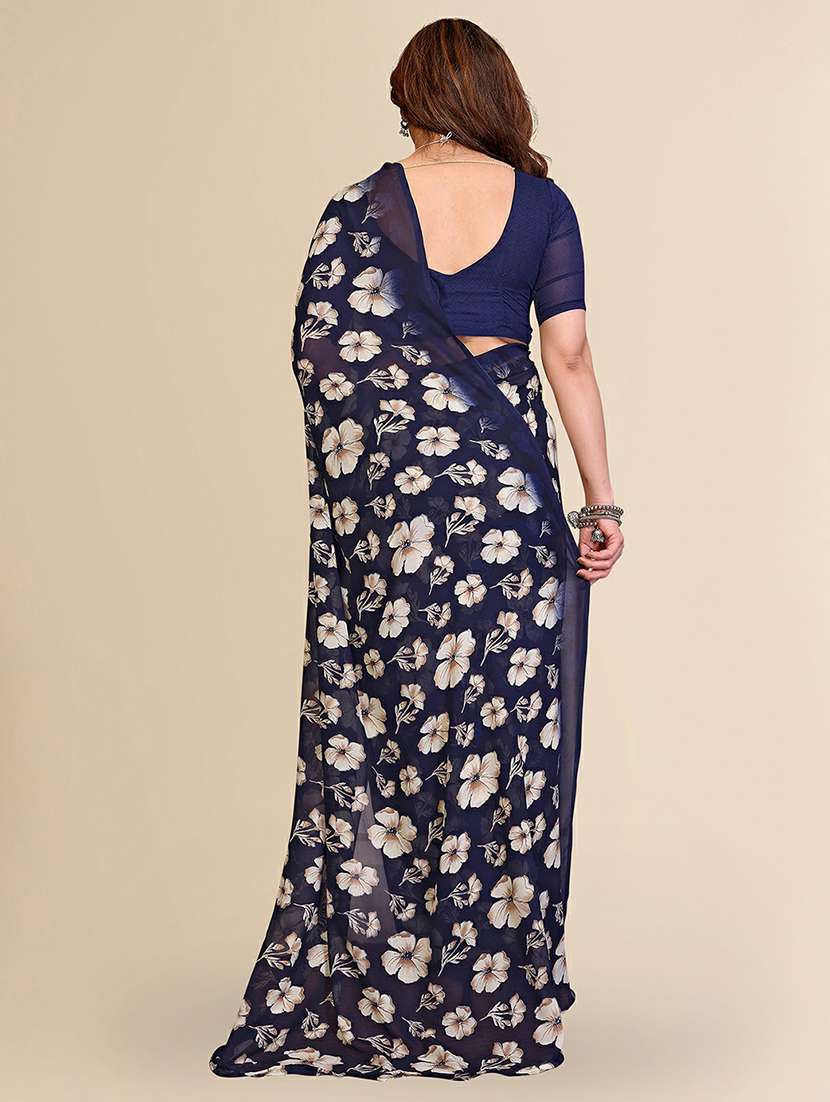 women printed casual wear saree with blouse - 22384176 -  Standard Image - 3