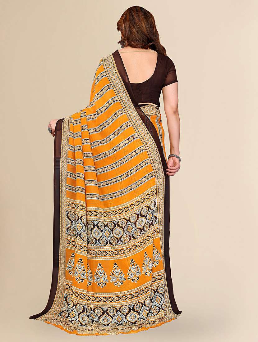 women printed casual wear saree with blouse - 22384182 -  Standard Image - 3
