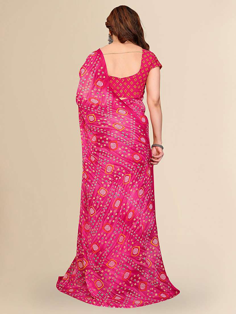 women printed casual wear saree with blouse - 22384186 -  Standard Image - 3