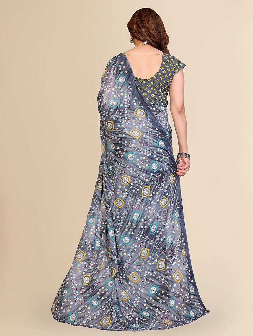 women printed casual wear saree with blouse - 22384188 -  Standard Image - 3