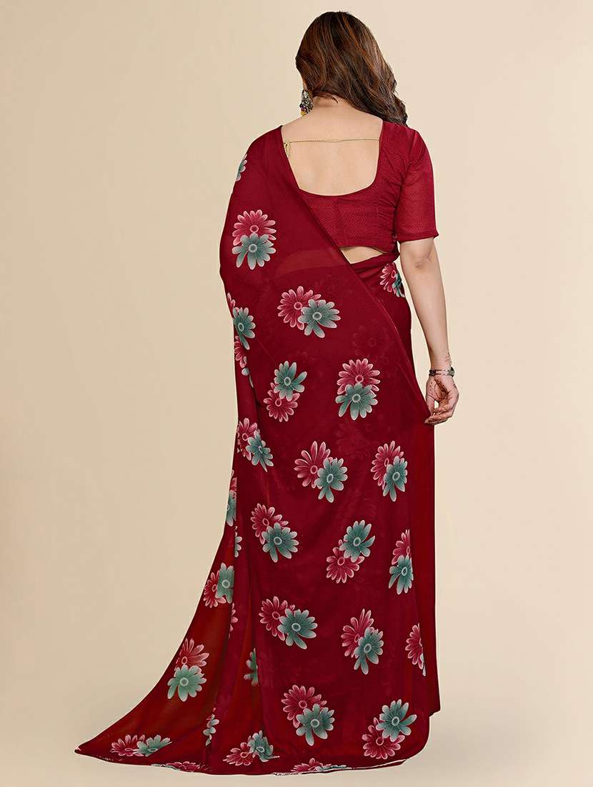 women printed casual wear saree with blouse - 22384204 -  Standard Image - 3