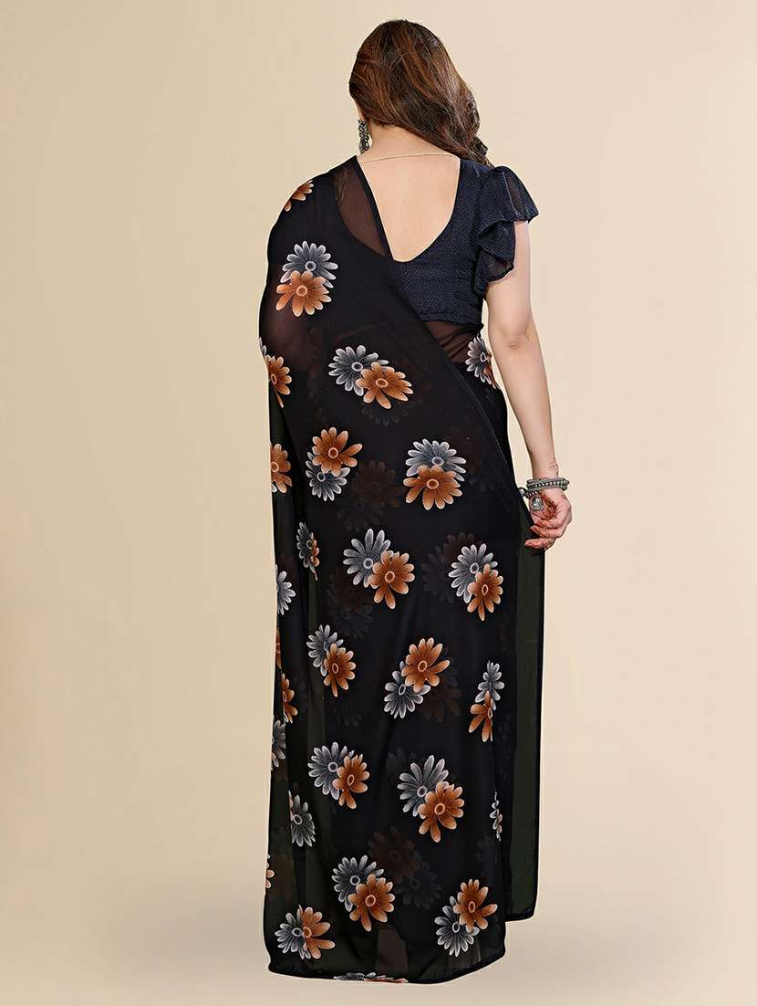women printed casual wear saree with blouse - 22384206 -  Standard Image - 3