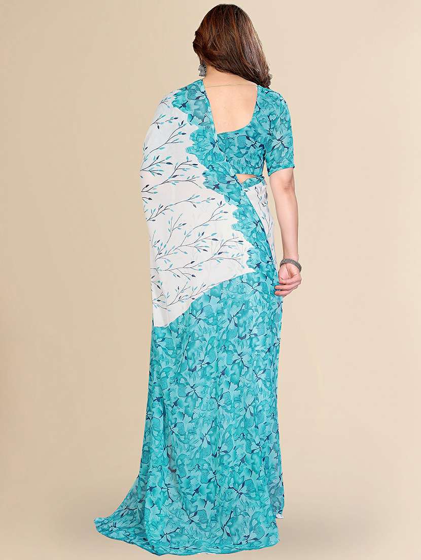 women printed casual wear saree with blouse - 22384227 -  Standard Image - 3