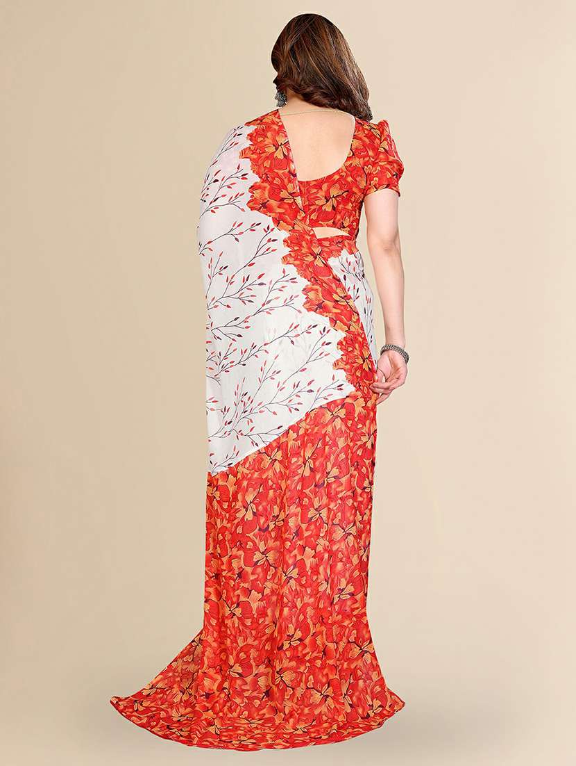 women printed casual wear saree with blouse - 22384228 -  Standard Image - 3