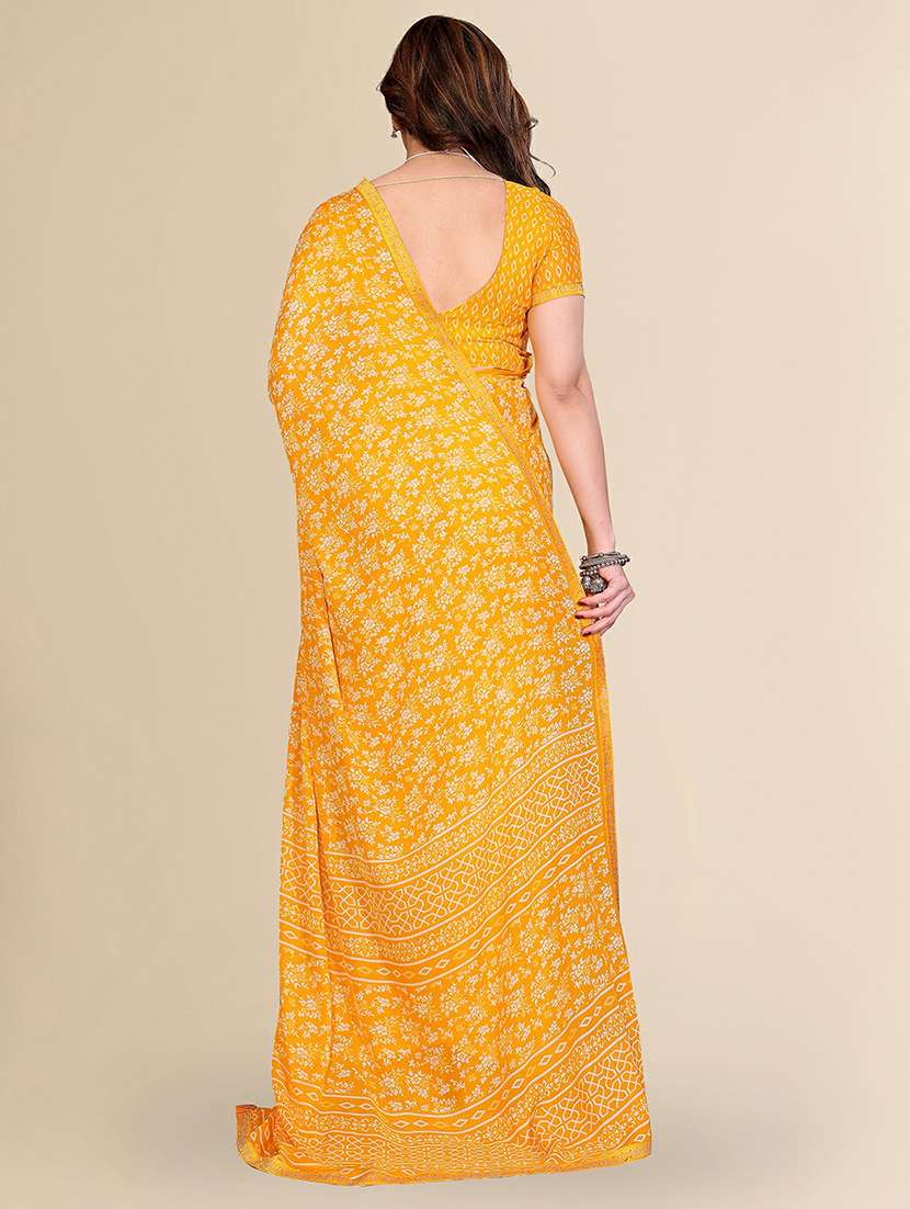 women printed casual wear saree with blouse - 22384255 -  Standard Image - 3