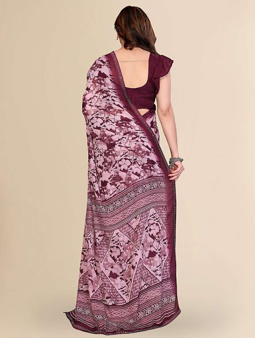 women printed casual wear saree with blouse - 22384264 -  Standard Image - 3