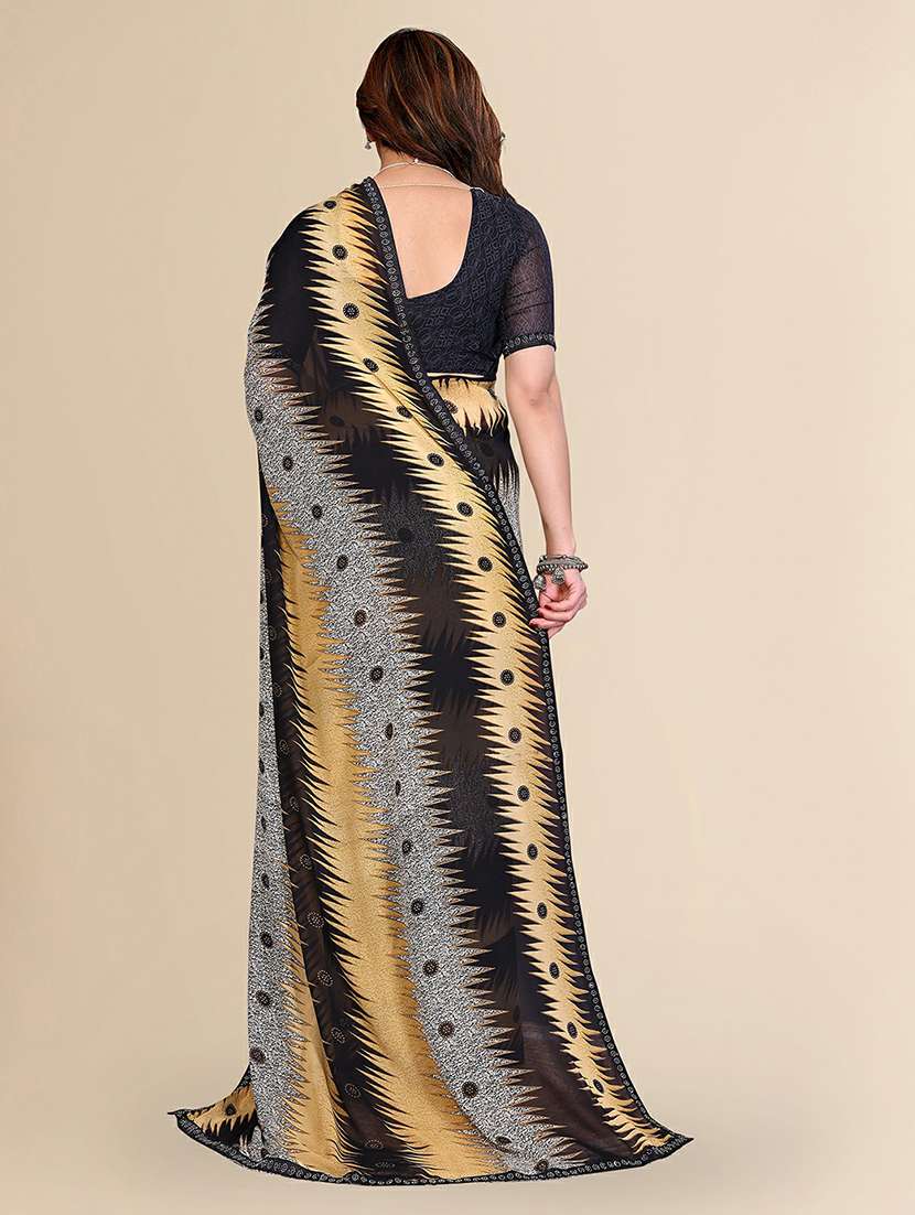 women printed casual wear saree with blouse - 22384267 -  Standard Image - 3