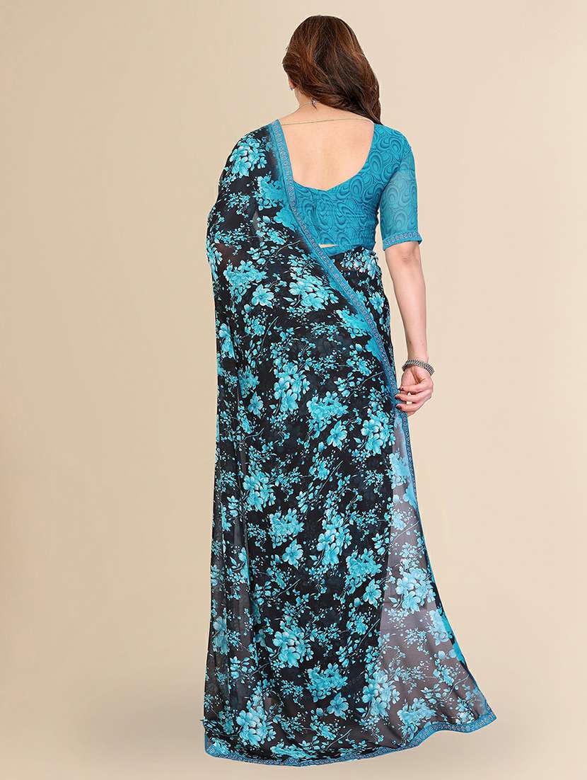 women printed casual wear saree with blouse - 22384271 -  Standard Image - 3