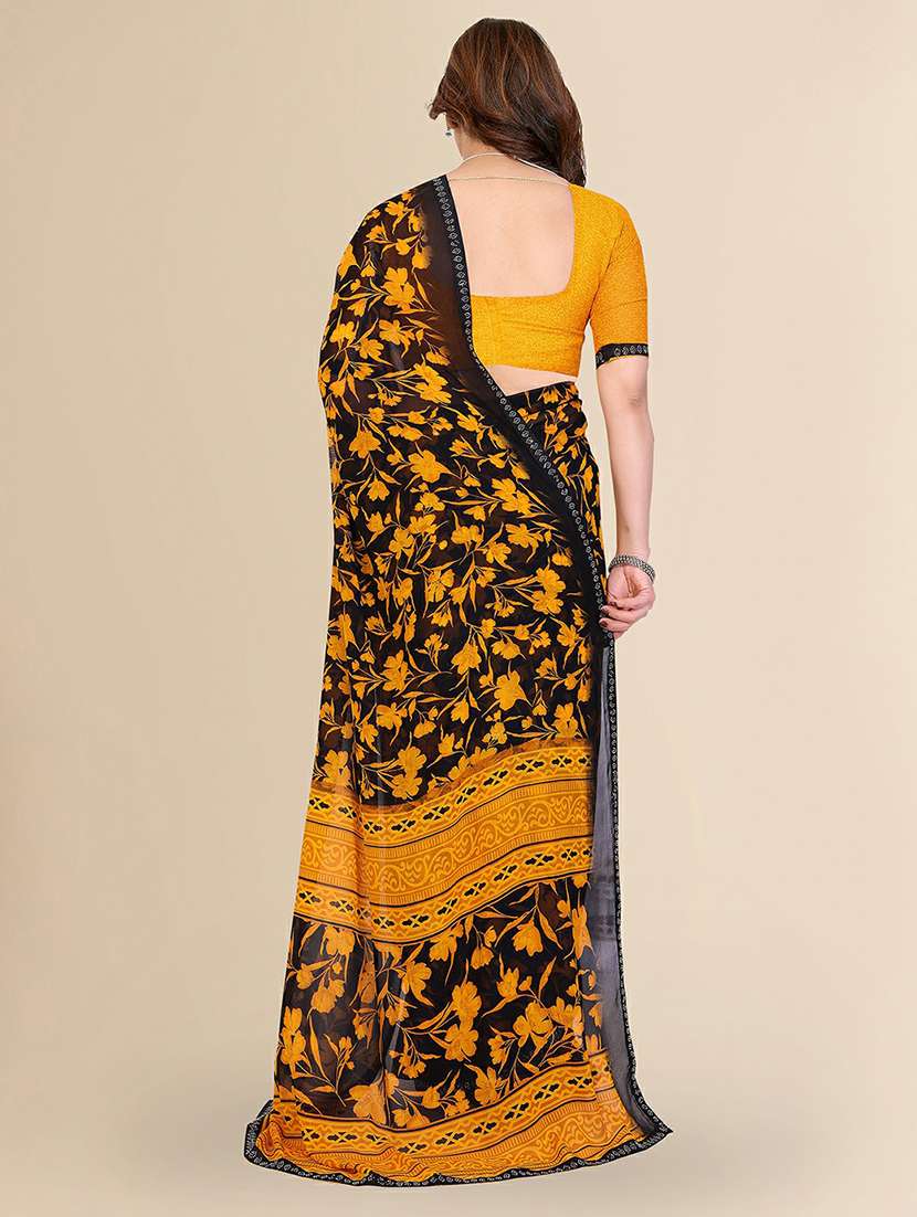 women printed casual wear saree with blouse - 22384276 -  Standard Image - 3