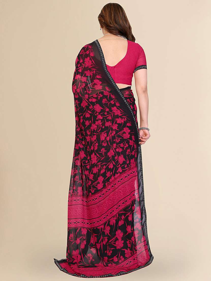 women printed casual wear saree with blouse - 22384277 -  Standard Image - 3
