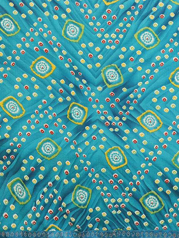 women printed casual wear saree with blouse - 22384292 -  Standard Image - 5