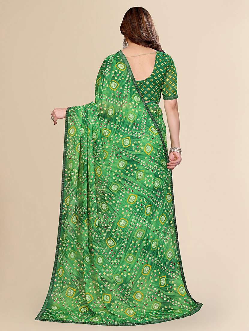 women printed casual wear saree with blouse - 22384295 -  Standard Image - 3