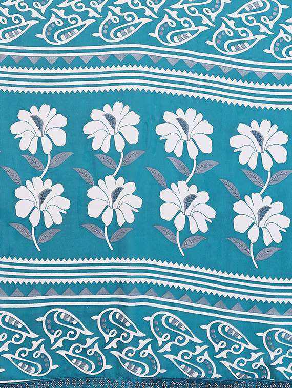 women printed casual wear saree with blouse - 22384307 -  Standard Image - 5