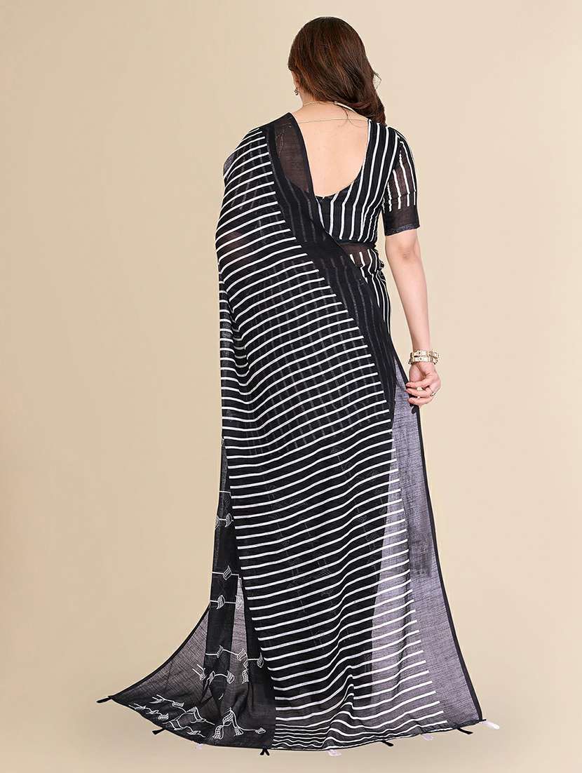 women printed casual wear saree with blouse - 22384331 -  Standard Image - 3